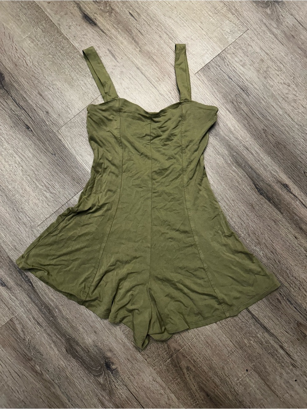 Forever 21 Olive Green Sleeper Romper